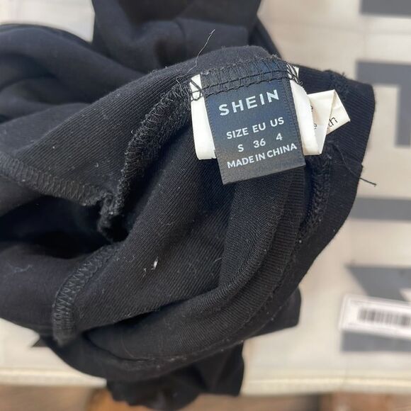 SHEIN Essnce Solid Round Neck Crop Tee - Picture 4 of 5